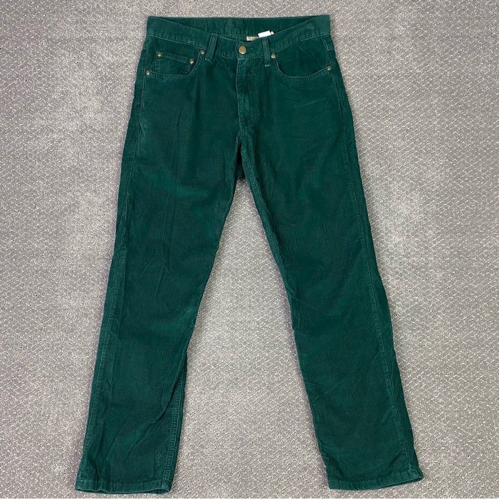 Bills Khakis Corduroy Pants Men's 32 x 30 Green Chino Cotton Khaki